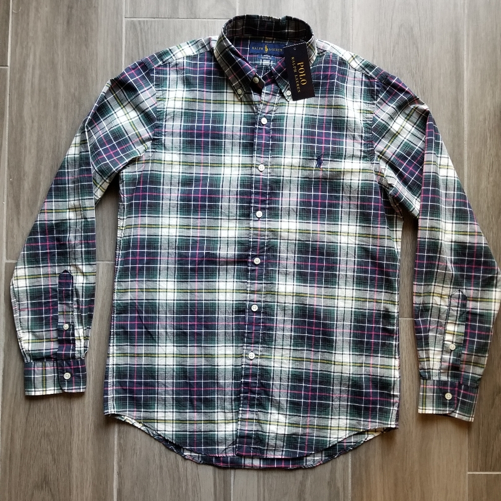 NWT Polo Ralph Lauren Long Sleeve Button Up Mens S